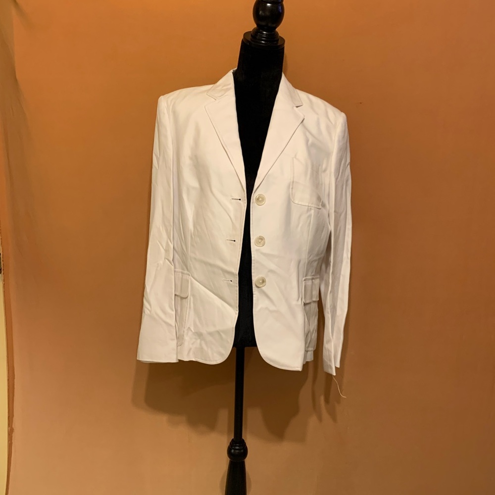 White Women's Tailored Blazer Jacket